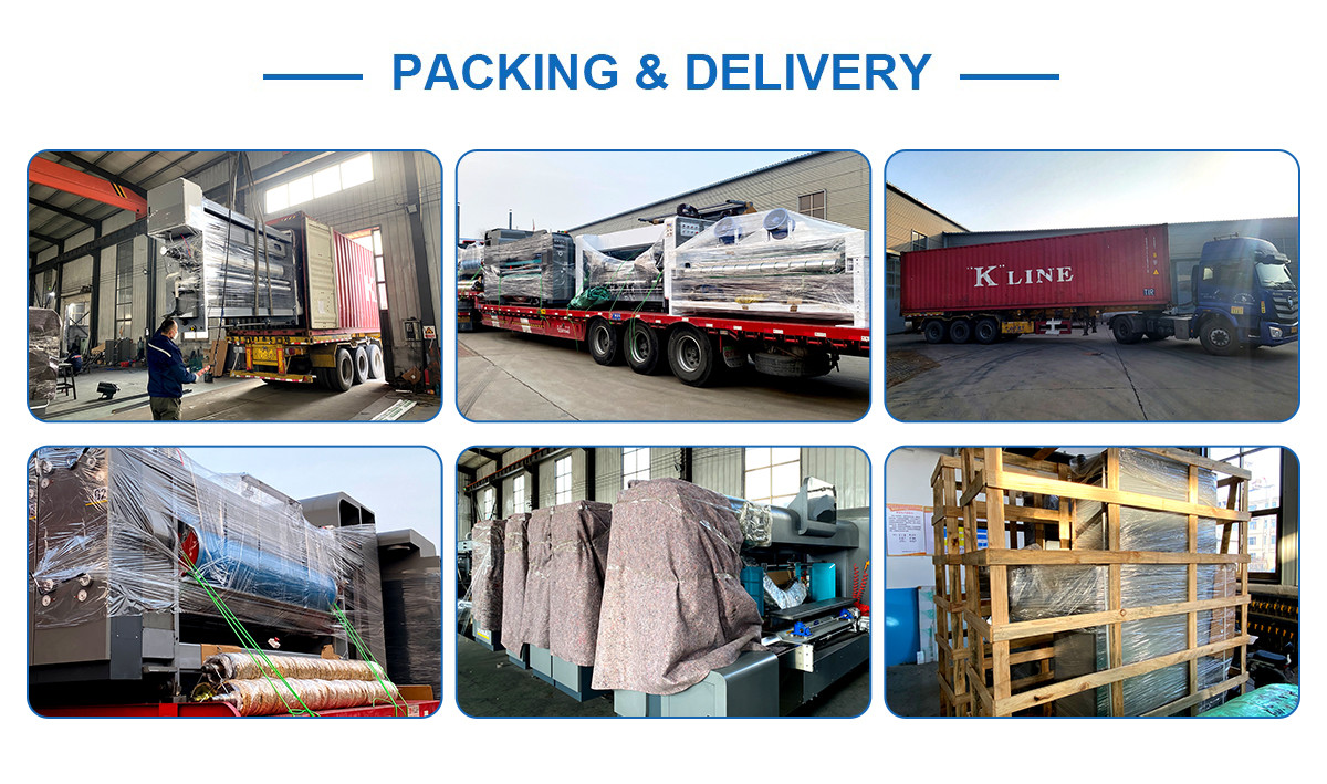 Flexo Multi Colours Corrugated Box Printing Machine For Pizza Box Making