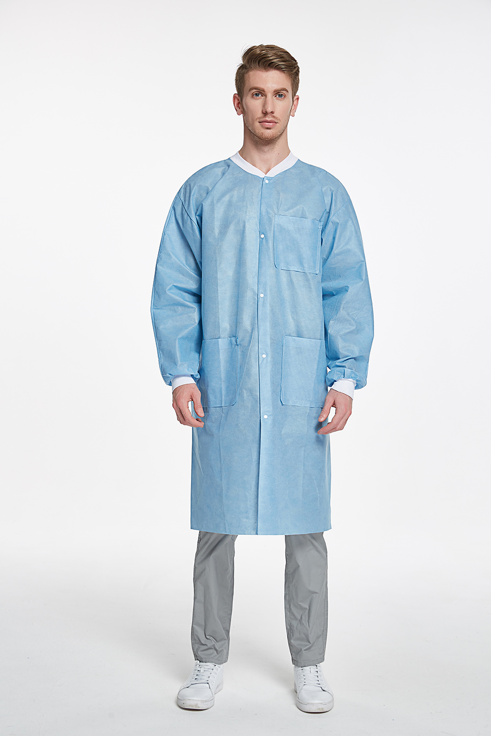 Disposable PP PPE Isolation Gown Hospital Doctor Nurse Protecting Clothing Gown Medical Surgical Isolation Gown