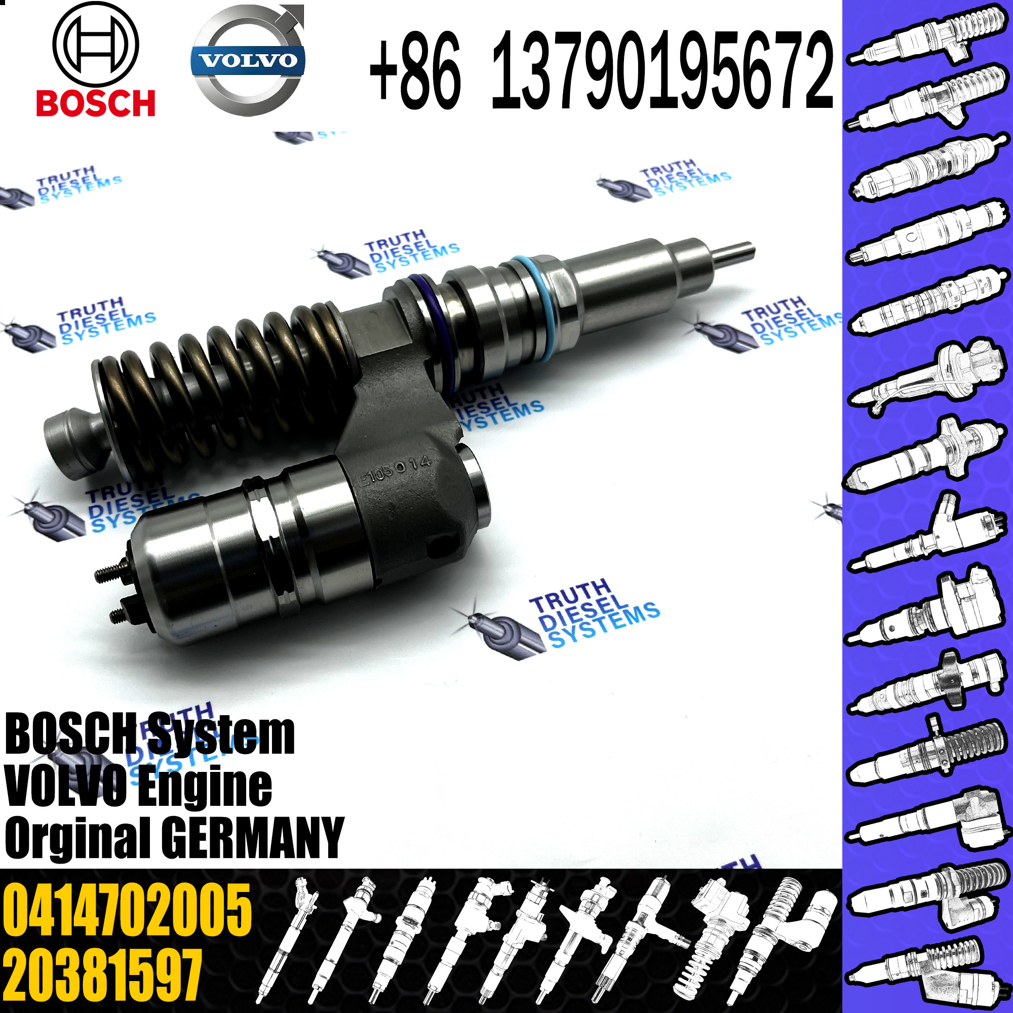 BOSCH fuel Unit pump assembly 0414702003 0414702005 0986441006 20440409 3155044 for 1998-2006 VOL 12.0/12.1 LT truck