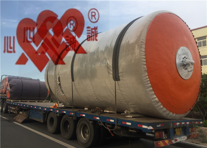 Orange Color Foam Filled Fenders Large Round Boat Fenders High Energy Absorption