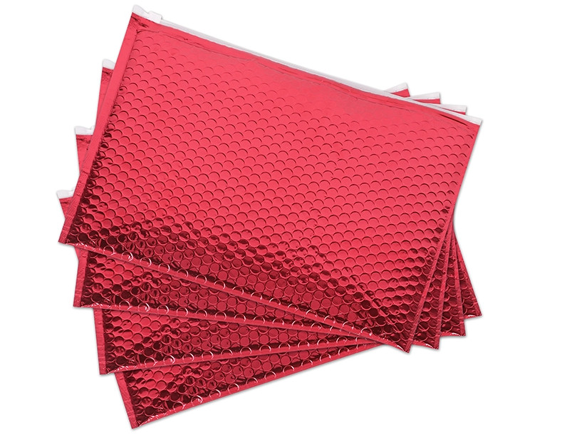 Shockproof Laser Film Zipper Bubble Bags For Jewelry / Cosmetic SGS