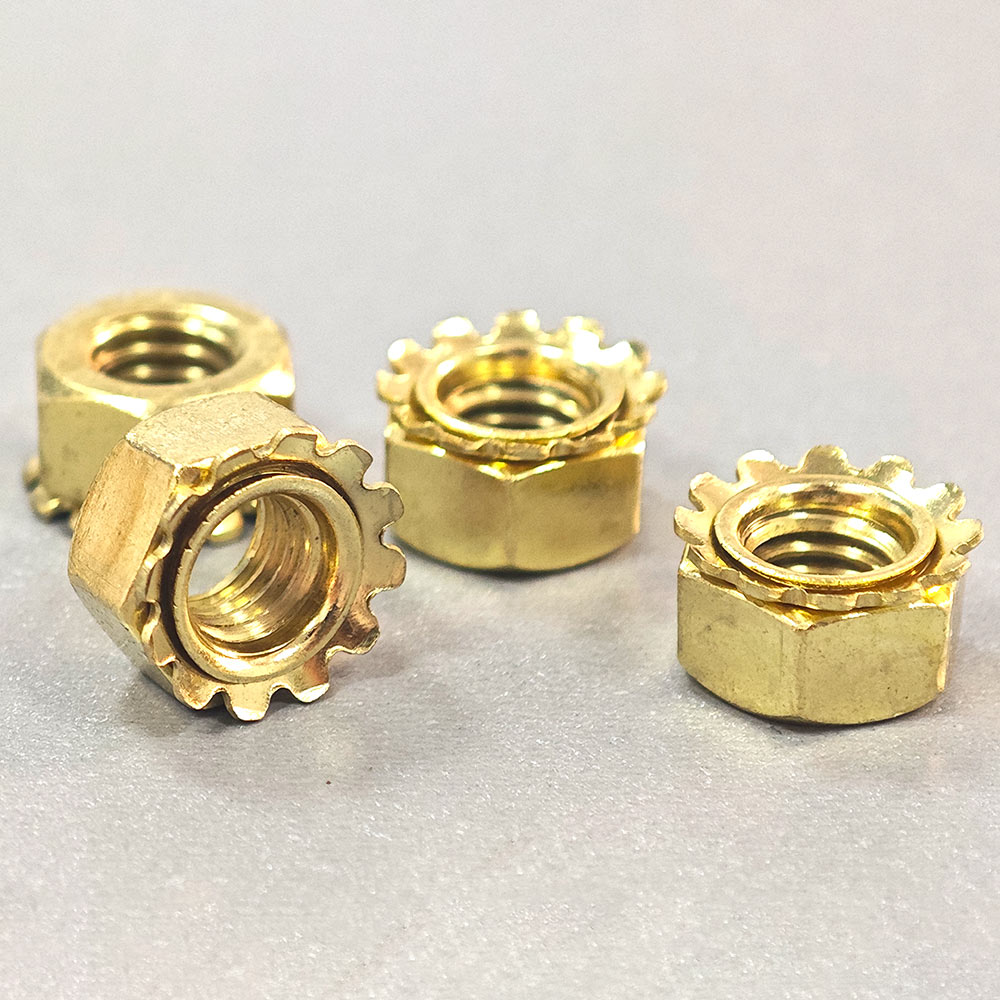 Polished M8 Brass K Lock Nut Zinc Plated Hex Keps Nut For Industrial Applications