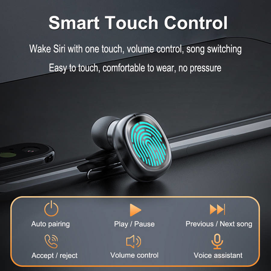 Running Sports Earbuds With Mic CVC8.0 Noise Cancelling Earphones Touch Control