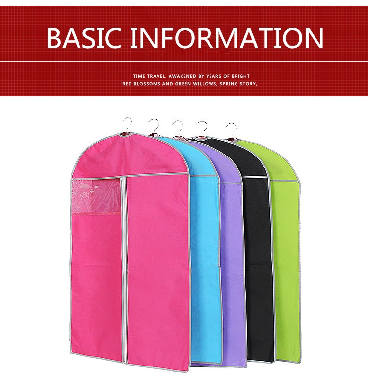 Non Woven Fabric Garment Dust Cover 100*70CM Waterproof Dustproof