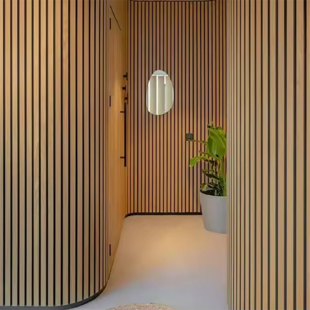 Premium 3D Wood Veneer Flexible Curved MDF Wave Panel for Acoustic Wall Decor