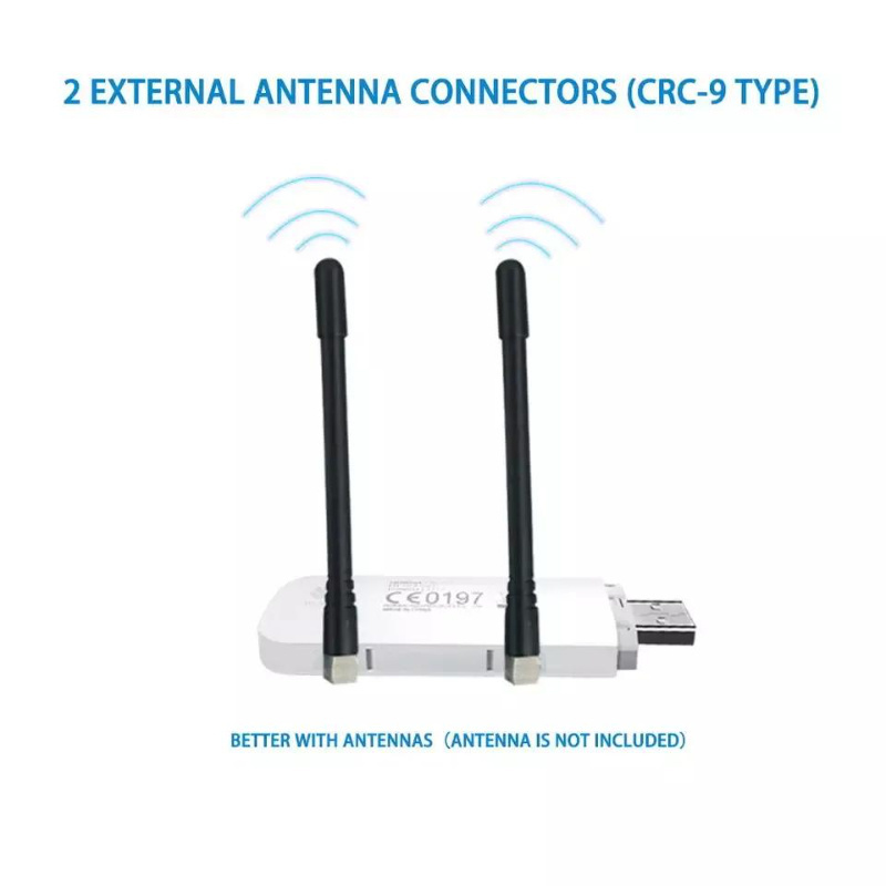 Unlocked Huawei E3372h E3372h-510 USB Dongle 4G LTE 150Mbps +2PCS Antenna Dongle USB Modem