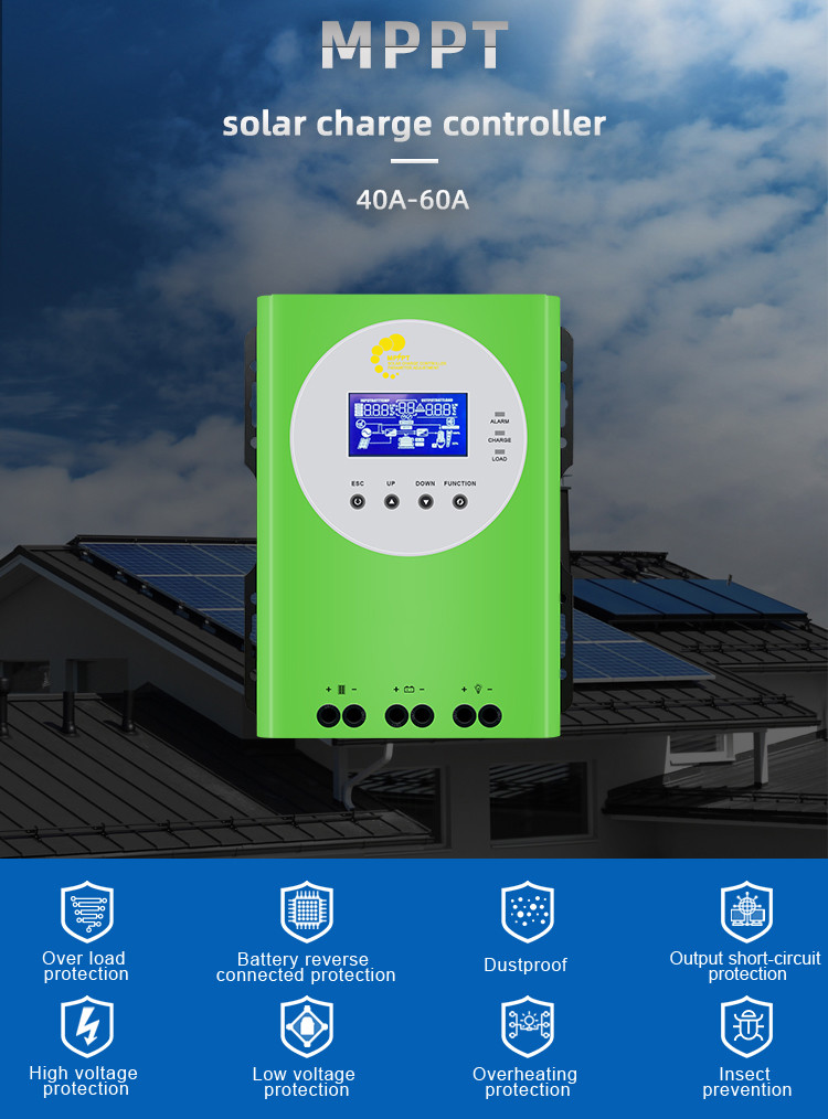48 Volt 40 Amp MPPT Solar Controller Overheating Protection