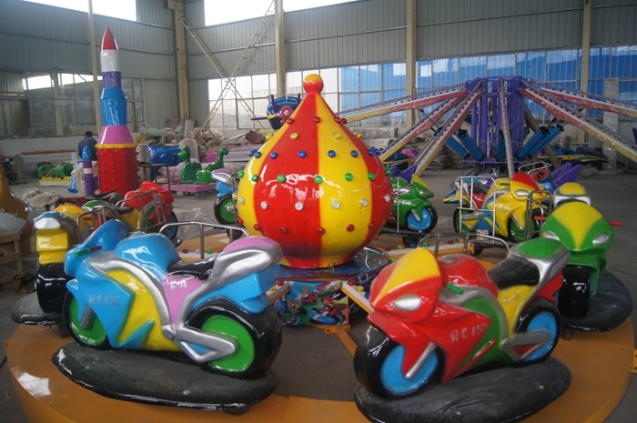 Motor Shape Children's Amusement Park Rides , Kids Carnival Car Carousel Ride
