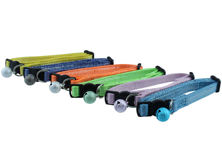 Pu Breakaway Pet Training Collars inflatable cat collar With Bling Bell