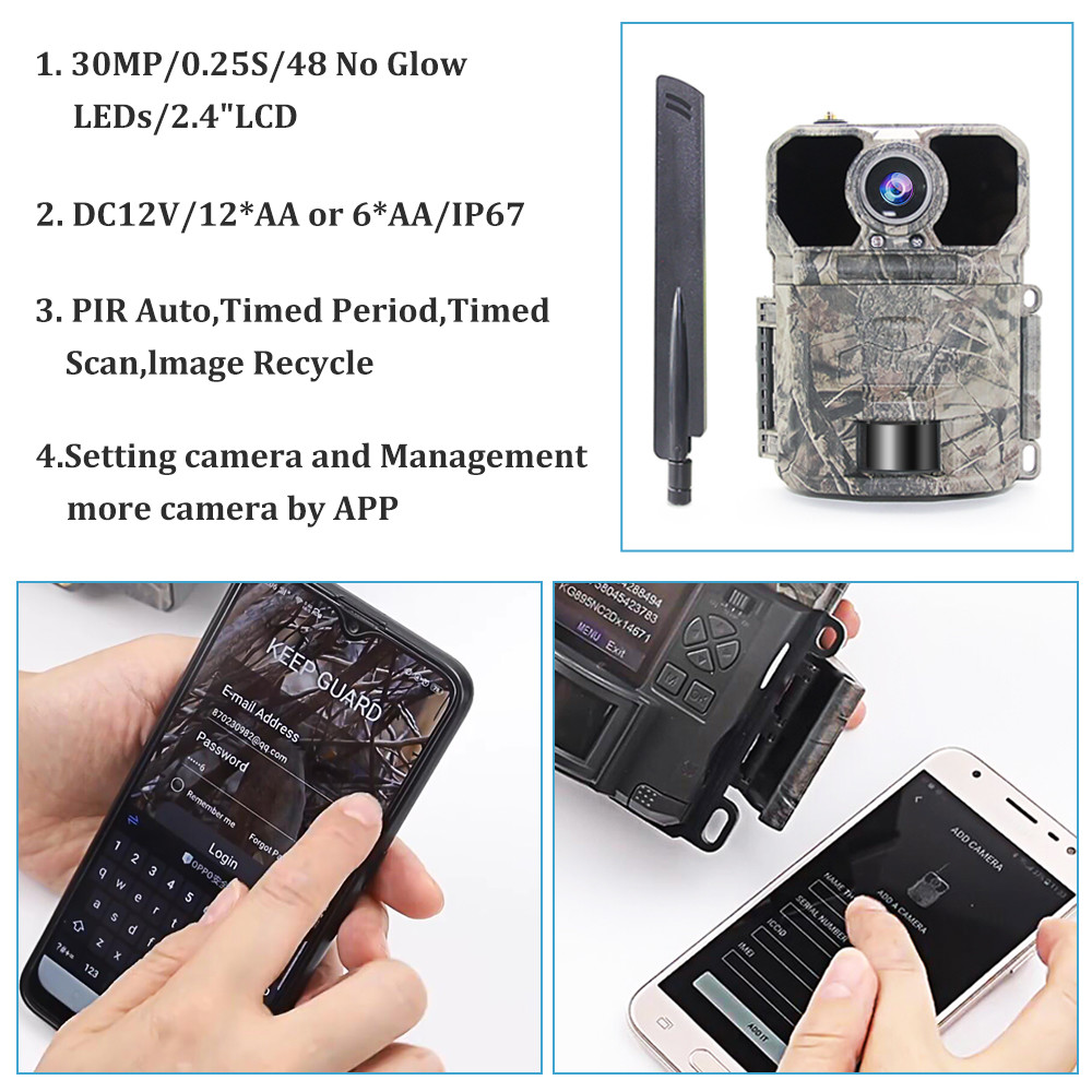 Farm Security 4G Deer Camera , OEM Hidden Victure Trail Game Camera