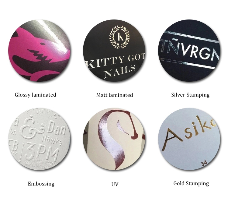 Custom UV Varnishing Label Sticker Printing For Clothing Paper Hang Tag