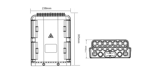 Pre Connectorized optical distribution box 16 Core IP68 Waterproof