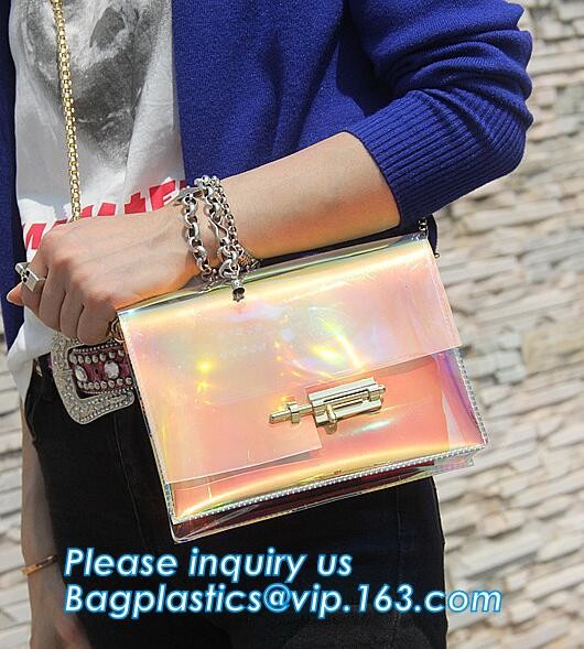 Fashion PVC Tote Bag Shoulder Handbag Transparent PVC Beach Bag, Fashion transparent pvc ladies shoulder bag crossbody s