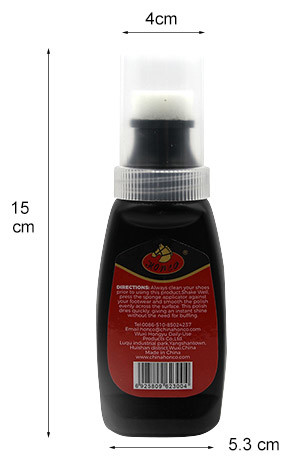 Black Color 2.46 Fl. Oz. Liquid Shoe Polish Sponge Instant Shine Ultra-Brilliant Leather Lanolin Nourishes Leather Boots