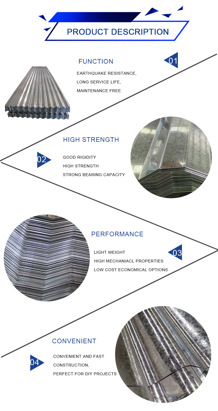 0.1-1mm Thickness Zinc Color Roofing Sheet for Regular Spangle Galvanized Corrugated Roofing Materials
