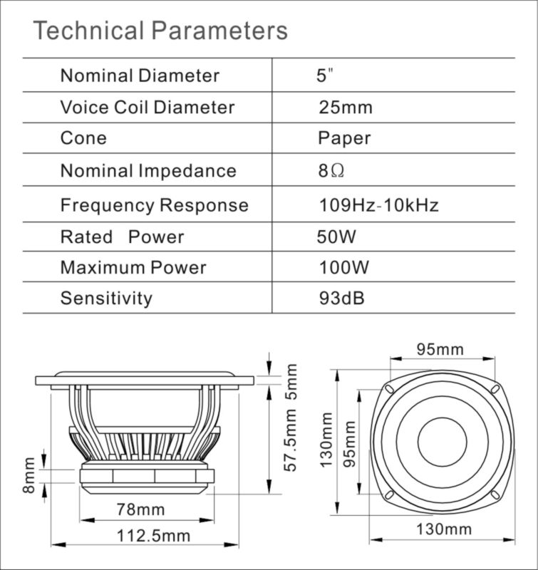 5 inch Neodymium PA speaker/ Neodymium midrange driver