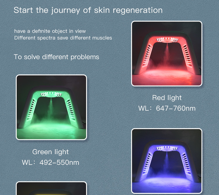 7 Color LED Therapy Light Skin Rejuvenation Equipment PDT Photon Facial Lamp Skin Care Mask Whitening Beauty Device