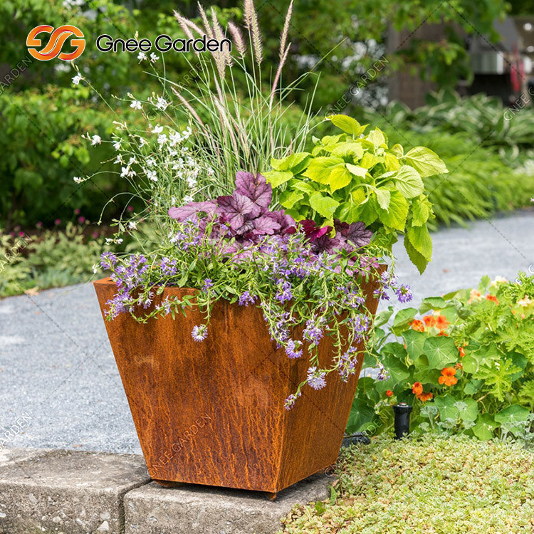 Factory Direct Planter Box Flower Pots & Corten Steel Raised Garden Outdoor Planters