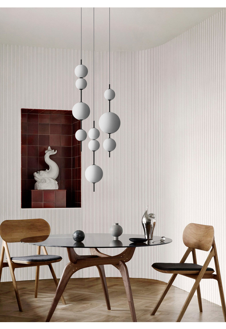 Modern Glass long Pendant Lamps Restaurant Cafe Bar Bedroom Kitchen Beads Pendant lamp(WH-GP-140)