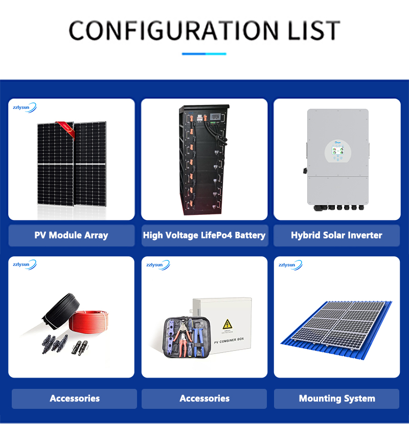 Farm Hybrid Solar Energy System Power Generator Ground Mount Racking 20KW
