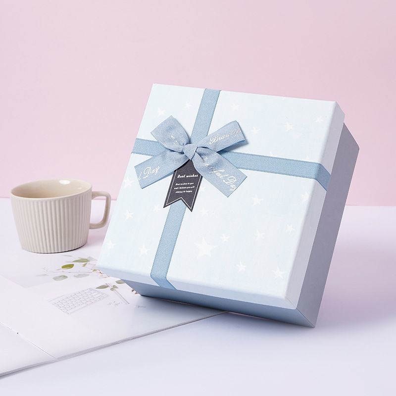 Customized Rectangular Lipstick Perfume Gift Box Wedding Favour Boxes Heaven and Earth Lid High-End Small Gift Box
