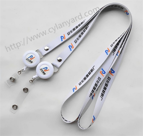 full color print id badge pull reel lanyards 