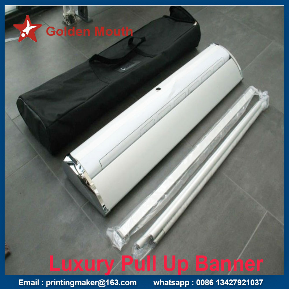 luxury aluminum pull up stand 