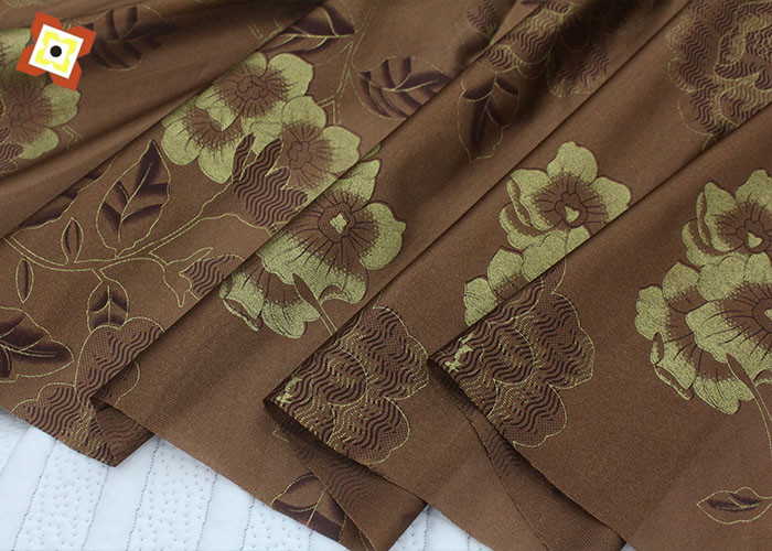 Polyester Microfiber Printed Mattress Fabric Warp Knitted 100gsm Fashionable