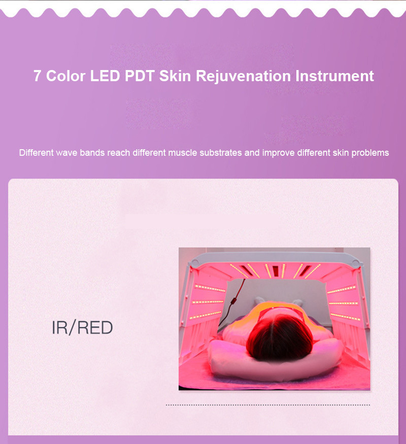 Skin Care 7 Colors Led Phototherapy Led Pdt Lighting Color Therapy Machine / Pdt Led Light Therapy Facial