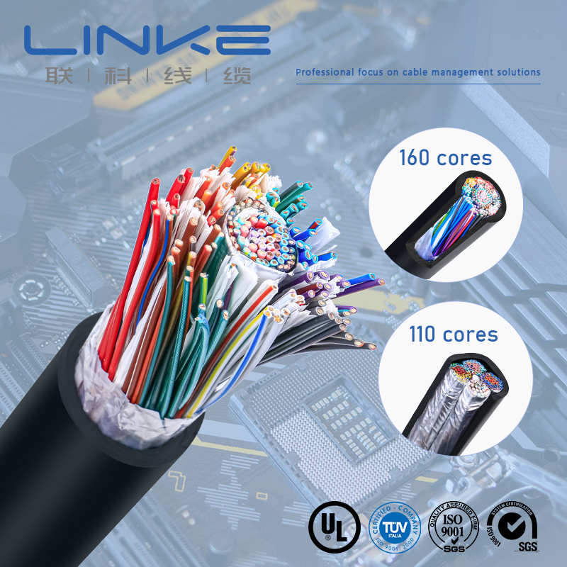 UL2464 PVC Jacket 22 AWG Tinned Copper Conductor Multi Core Power Cable