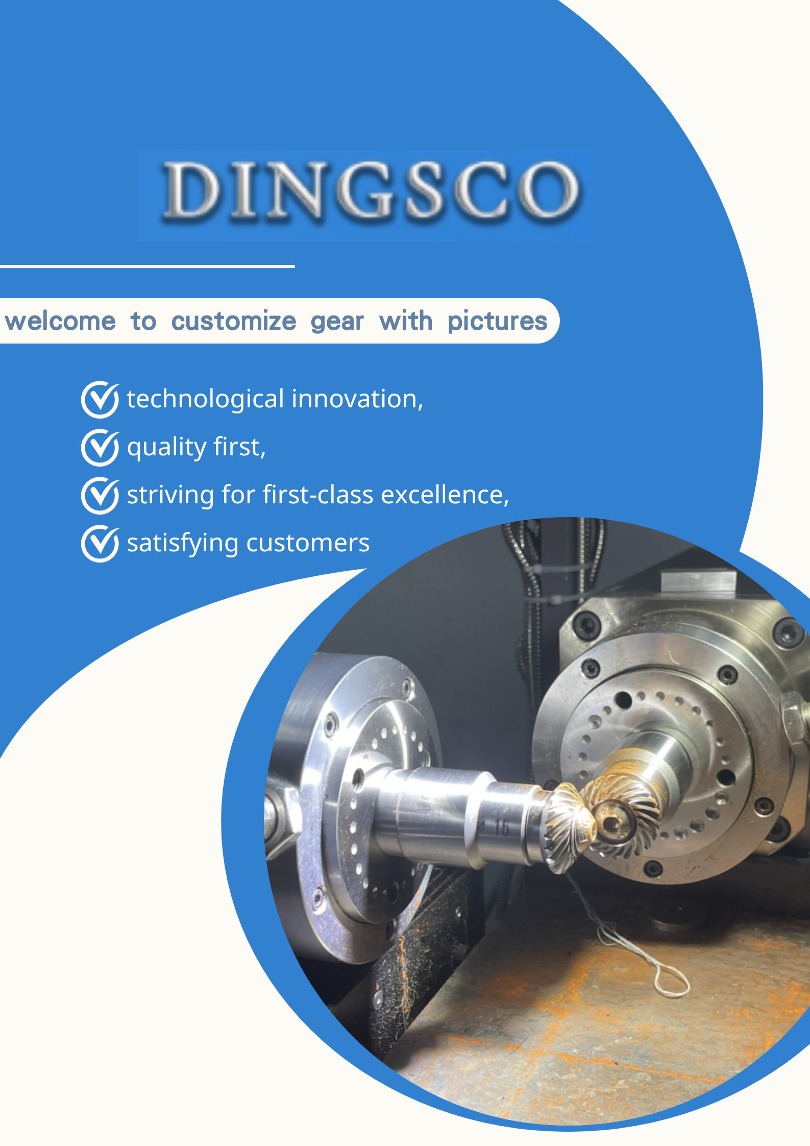 Polisher Spiral Helical Hypoid Bevel Gear Set Forged Casting Crown Bevel Pinion For Polishing Edging Machine