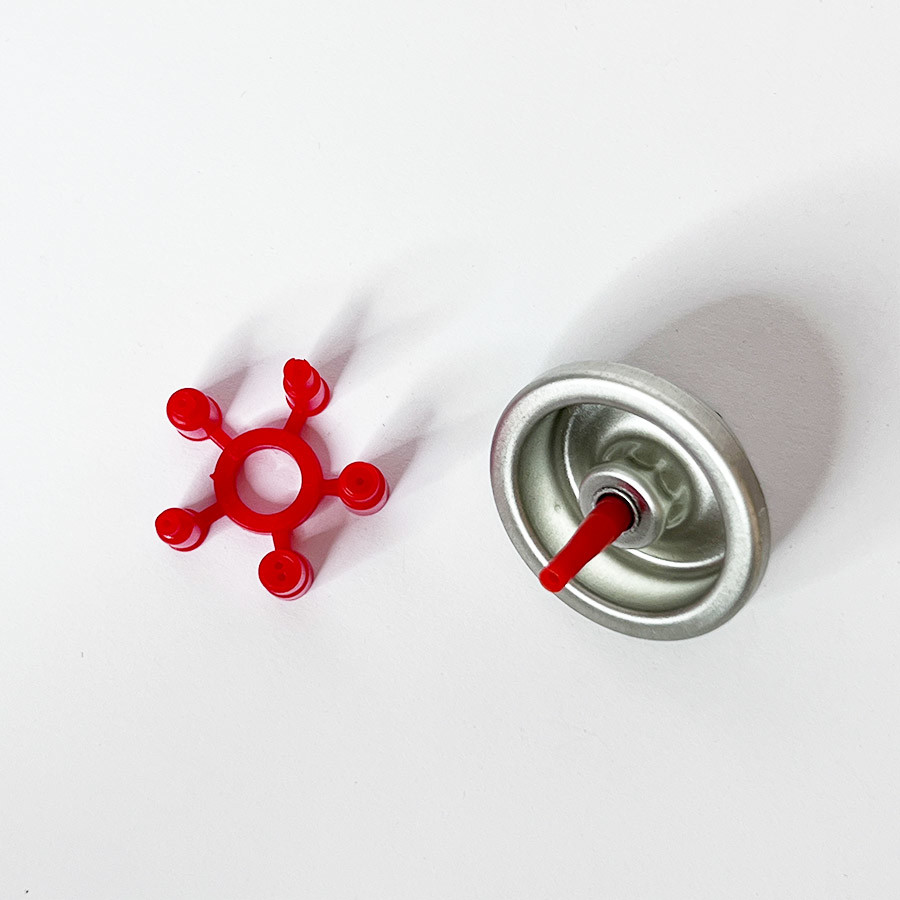 Inverted Housing Gas Lighter Refill Valve with Down Dimples Fitting