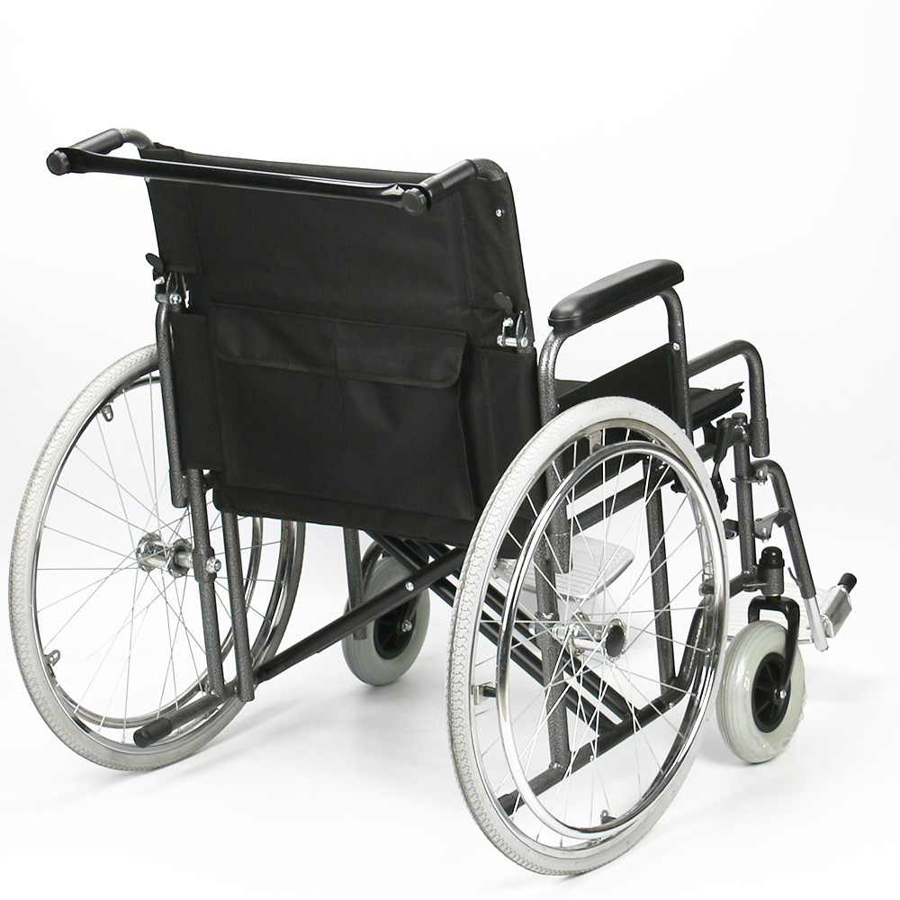 125kg Capacity Manual Steel Wheelchair Widening And Reinforcement 61cm Seat Width