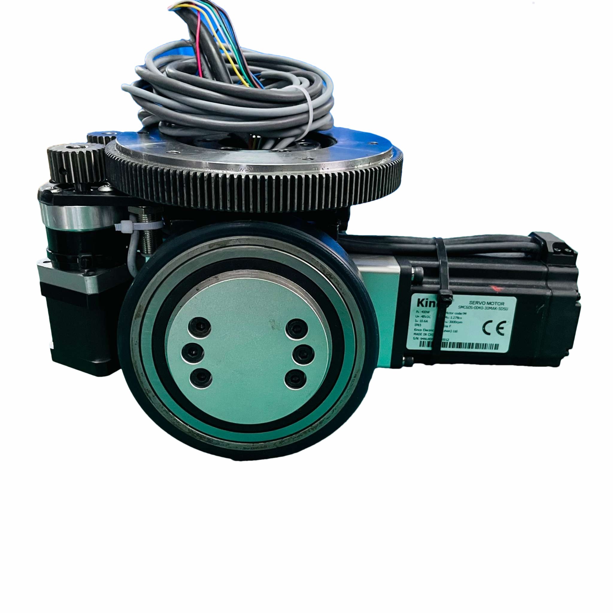 400W Built In Motor Controller Gearbox AGV Drive Wheel Service Robot Use