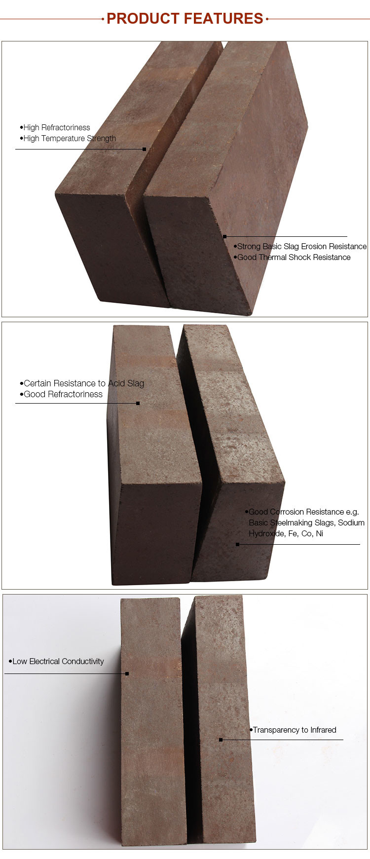 RH Furnaces Mag Chrome Brick High Strength Magnesia Alumina Bricks