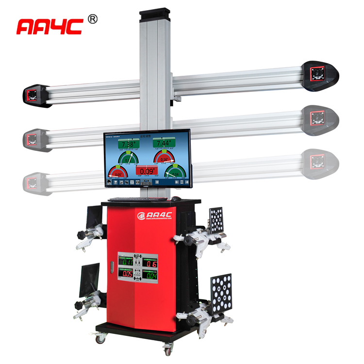 Electronic 3d Wheel Alignment Machine 220rpm Camera Beam Automatically Move Laser