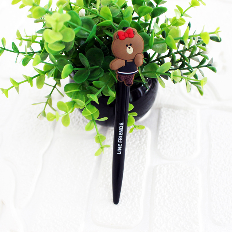 0.015kg Assorted Color Kawaii Cute Cartoon Image Stationery Click Presses Gel-Ink Pens