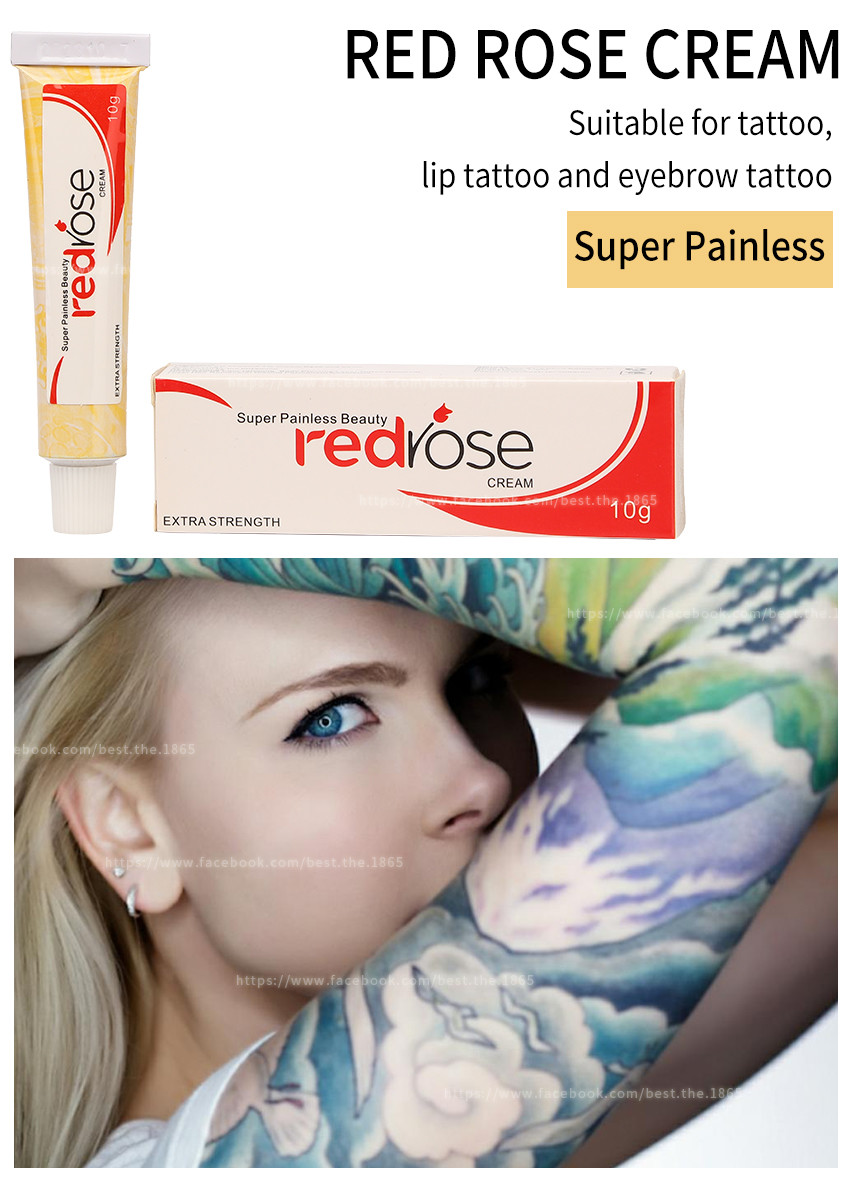 Red Rose Numb Anesthetic Cream 10g Permanent Makeup Lidocaine Numbing Cream Apply For 20 Mins Numb For 5-6 Hours