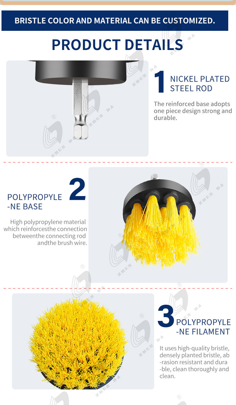 31pcs 3.5" Drill Cleaning Brush Scrouing Scrubber Sponge Pads For Kitchen Car Cleaning