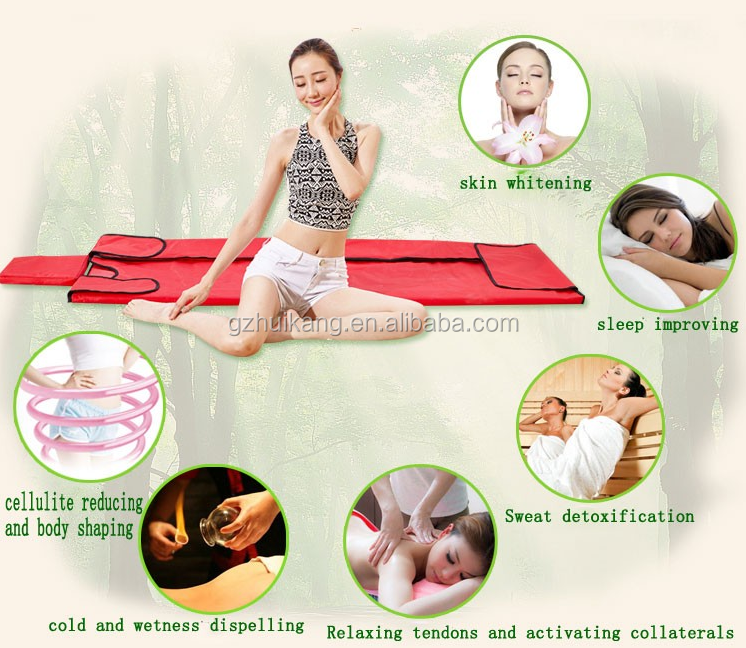Temperature Setting 3 Zone Infrared Tourmaline Sauna Blanket for Weight Loss and Detox