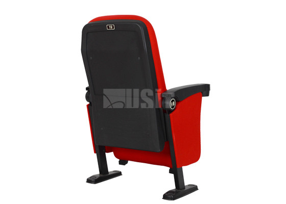 Fabric Seat Molded Foam Commercial Theater Seating Chairs Tip Up Armrest