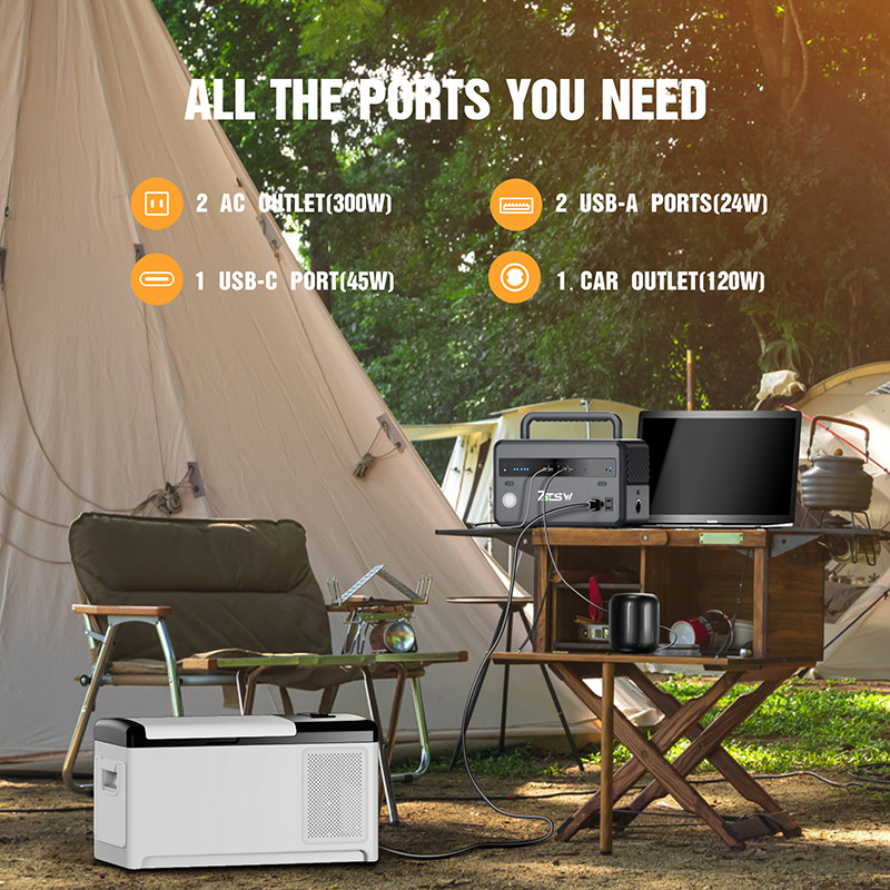 307Wh Portable Power Station GT300 Battery Pack For Camping