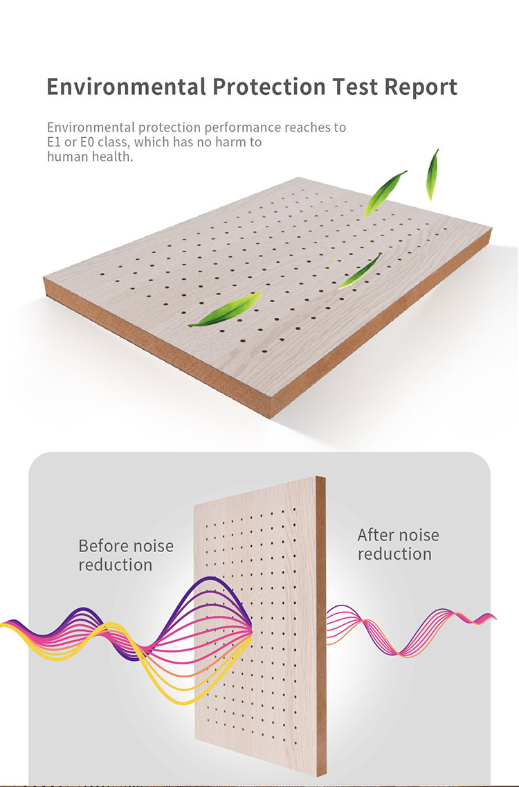 Great Sound Absorption Perforated Acoustic Wood Panels for House Decoration