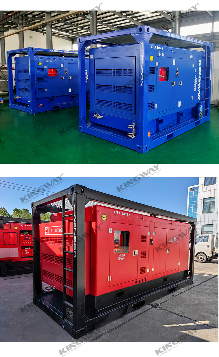 Supply 125kva 100kw 400v 50hz 3 phase 4 wire diesel engine ex-proof atex zone 2 genset