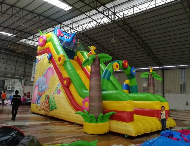 cheap infatable slide with slide/commercial inflatable slide for sale