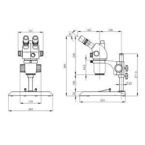 Inspection and Measurement Zoom Stereo Microscope with Magnification 8X - 70X
