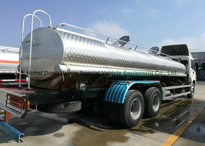 FOTON Polished Stainless Steel Tanker Trucks 18000liters for Drinking Water , Liquid Food ,oil