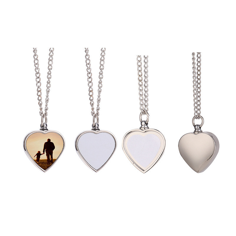 Personalized Sublimation Heart Necklace Blanks For Sublimation Printing