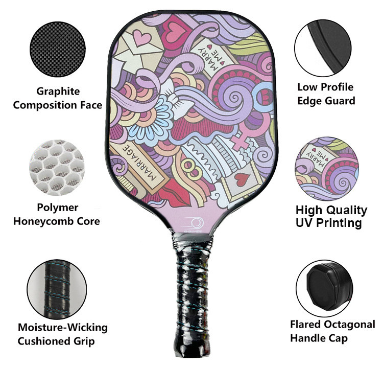 Professional Lightweight Pickleball Paddles Usapa Fiberglass Custom Logo