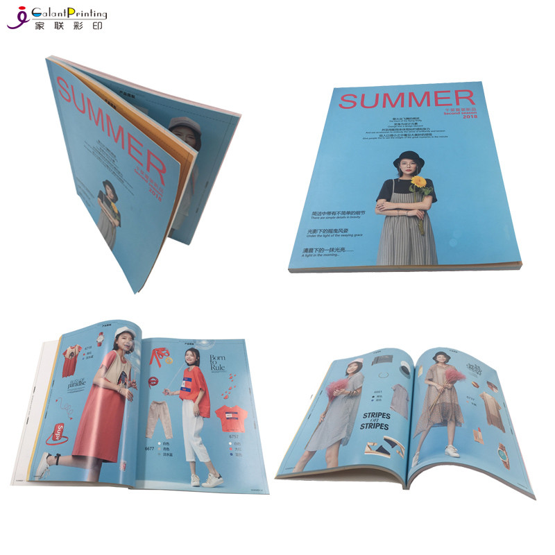 Fashion A4 Magazine Printing Services / Perfect Bound Brochure Printing